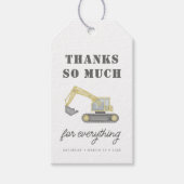 建築トラック車少年の好意 ギフトタグ (正面)