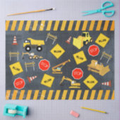 建築トラック重機械少年の名前 薄葉紙 (クラフト)