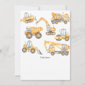 建築トラック2nd誕生日パーティー 招待状 (裏面)