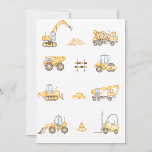 建築トラック2nd誕生日パーティー 招待状 (裏面)