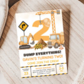 建築トラック2nd誕生日パーティー 招待状