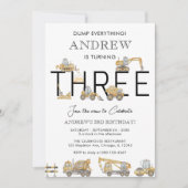 建築トラック3rd誕生日パーティの招待状 招待状 (正面)