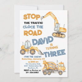 建築トラック3rd誕生日パーティー 招待状