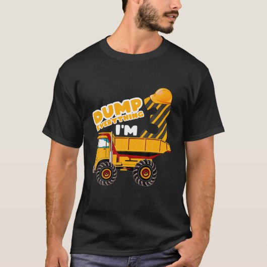 建築トラック3rd誕生日ボーイビルダー3年 tシャツ (正面)