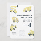 建築トラック4th誕生日 招待状 (正面)