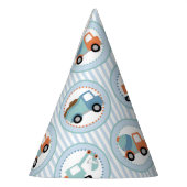 建築トラック – かわいい青い白 パーティーハット (左)