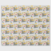 建築トラック&シンボルや象徴パターン ラッピングペーパー (フラット)