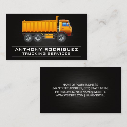 建築トラック |ビルダ 名刺 (正面/裏面)