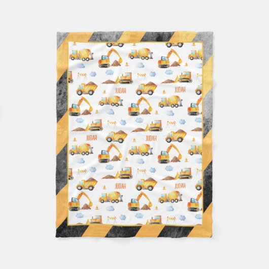 建築トラック&ビークルフリースブランケット フリースブランケット (正面)