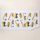 建築トラック ビーチタオル (正面)