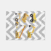 建築トラック フリースブランケット (正面(横))