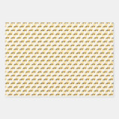 建築トラック&ブルドーザー誕生日 ラッピングペーパーシート (正面3)