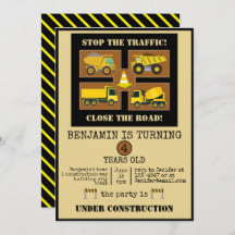 建築トラック |子供の誕生日パーティーデコール