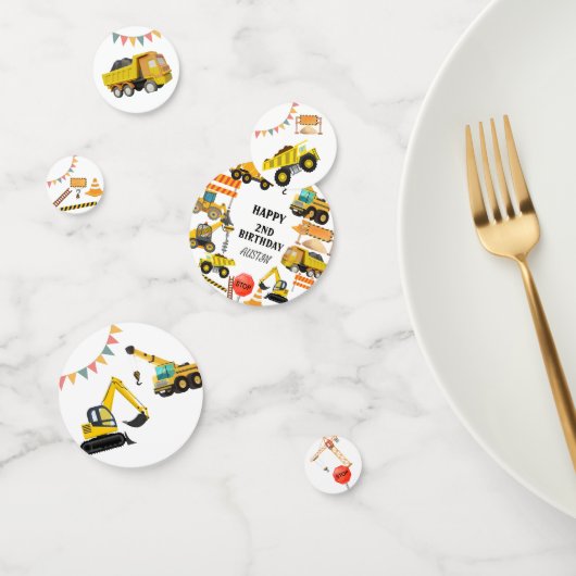 建築トラック |子供の誕生日パーティー コンフェッティ (グループ)