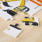 建築トラック |子供の誕生日パーティー ジグソーパズル (側面)