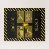 建築トラック |子供の誕生日パーティー ジグソーパズル (横)