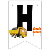 建築トラック |子供の誕生日パーティー バンティングフラッグ (第2の旗)