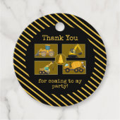 建築トラック |子供の誕生日パーティー フェイバータグ (正面)