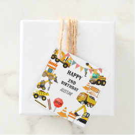 建築トラック |子供の誕生日パーティー フェイバータグ