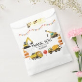 建築トラック |子供の誕生日パーティー フェイバーバッグ (封をした状態)