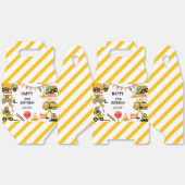 建築トラック |子供の誕生日パーティー フェイバーボックス (見開き)