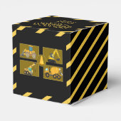 建築トラック |子供の誕生日パーティー フェイバーボックス (裏面サイド)