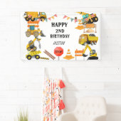 建築トラック |子供の誕生日パーティー 横断幕 (インサイチュ)