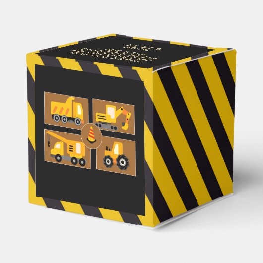 建築トラック |男の子の誕生日会感謝してい フェイバーボックス (裏面サイド)