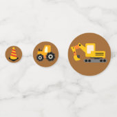 建築トラック |誕生日パーティーデコール コンフェッティ (正面)