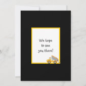 建築トラックIt誕生日パーティーを掘る 招待状 (裏面)