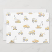 建築トラックONE誕生日パーティー 招待状 (裏面)