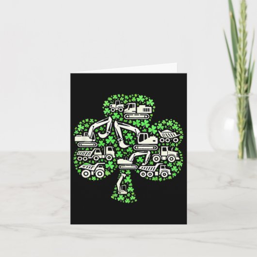 建築トラックSt patricks dayボーイズキッズエクスチェ カード (正面)