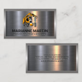 建築ドリル | 金属アルミニウムブラシ 名刺 (正面/裏面)