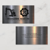 建築ドリル | 金属ブラシ | ビルダー 名刺 (正面/裏面)