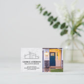 建築ハウスロゴ | ハウスポーチウォークウェイ 名刺 (スタンド正面)