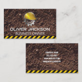 建築ハットギアロゴ | 汚れ | 注意 名刺 (正面/裏面)