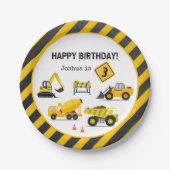 建築ハッピーバースデーキッズ任意の年齢 ペーパープレート (正面)