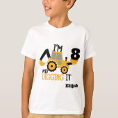 建築ハッピーバースデー掘りIt年齢名 Tシャツ (正面)