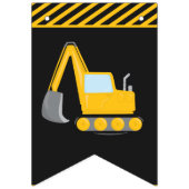 建築ハッピーバースデー、掘削機および年齢少年 バンティングフラッグ (第1の旗)