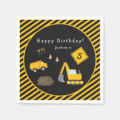 建築ハッピーバースデー- Name and Age Boy スタンダードカクテルナプキン (正面)