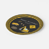 建築ハッピーバースデー- Name and Age Boy ペーパープレート (アングル)