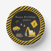 建築ハッピーバースデー- Name and Age Boy ペーパーボウル (正面)