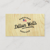 建築ハンディマンカーペンターアメリカ国旗 名刺 (正面)