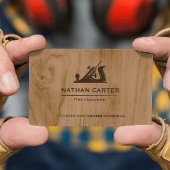 建築ハンディマンカーペンタージャック飛行機ウッド 名刺