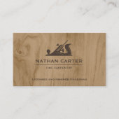 建築ハンディマンカーペンタージャック飛行機ウッド 名刺 (正面)