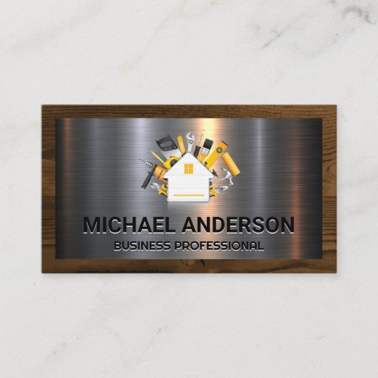 建築ハンドツール |アルミニウム金属 |木材 名刺 (正面)