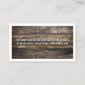 建築ハンマーホームロゴ | 木板 名刺 (裏面)