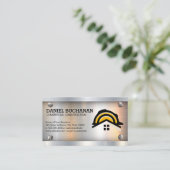 建築ハードハットホームロゴ |金属製ねじ 名刺 (スタンド正面)