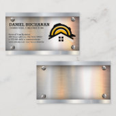 建築ハードハットホームロゴ |金属製ねじ 名刺 (正面/裏面)