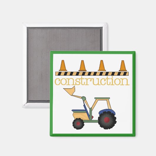 建築バケットローダーTシャツとギフト マグネット (正面/裏面)